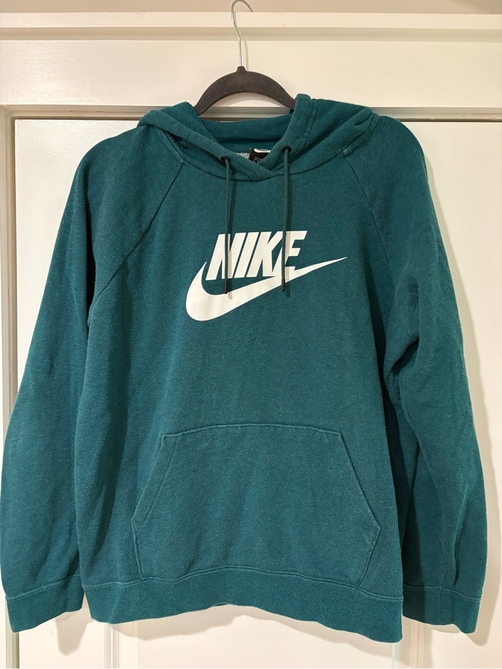 Nike Teal Green Logo Pullover Hoodie - Women